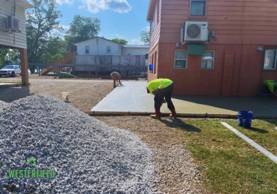 concrete patio poured rockport indiana