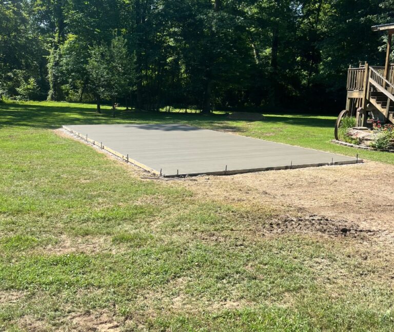 residential concrete pad installation boonville indiana