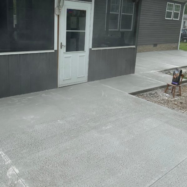 residential home concrete driveway installation boonville indiana